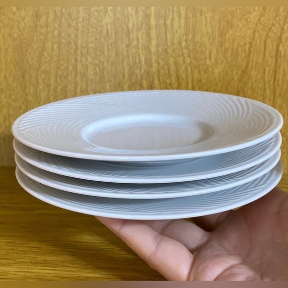 Set of 4 ~DANSK TAPESTRIES WINTER WHITE 6” Saucers ~Discontinued - Picture 10 of 10